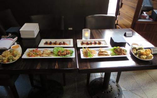 Food table at AERA 2014 reception