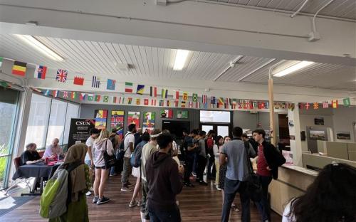 Students at Coffee Hour International Day of Peace