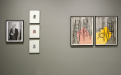Installation image of the Main gallery back left room, photographs of abd by Andy Warhol, and two prints