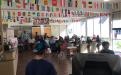IESC Coffee Hour Discover California: students watching Outdoor Adventures presentation