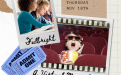 International Education Week 2021 - A Virtual Movie Night - Scrapbook style with two polaroid images, people studying and a kid in a movie theatre