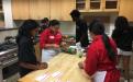 Students preparing food