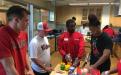 Students preparing food