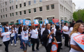 People march at Survivors Speak in Sacramento