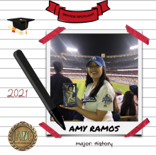 Amy Ramos, History Major, Class of 2021, JADE Program Peer Educator Volunteer