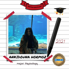 Ankidouna Hormoz, Psychology Major, Class of 2021, Blues Project Peer Educator Volunteer