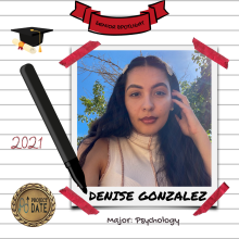 Denise Gonzalez, Psychology Major, Class of 2021, Project Date Peer Educator Volunteer