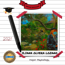 Iliana Olvera Lozano, Psychology Major, Class of 2021, Blues Project Peer Educator Volunteer