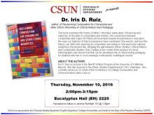 Book Talk -- Reclaiming Composition for Chicano/as and Other Ethnic Minorities: A Critical History and Pedagogy