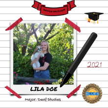 Lila Doe, Deaf Studies Major, Class of 2021, Blues Project Peer Educator Volunteer
