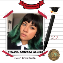 Melisa Cabrera Alvino, Public Health Major, Class of 2021, JADE Program Peer Educator Volunteer