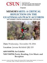 Memory Arte: A Critical Reflection on the Guatemalan Peace Accords