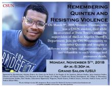 Remembering Quinten and Resisting Violence