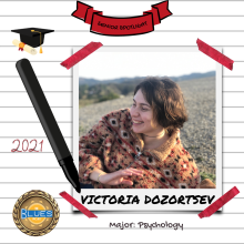 Victoria Dozortsev, Psychology Major, Class of 2021, Blues Project Peer Educator Volunteer