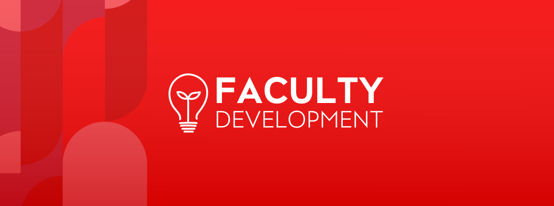 Faculty Development, leaf inside a lightbulb logo