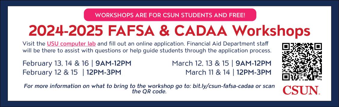 CSUN Financial Aid Workshops