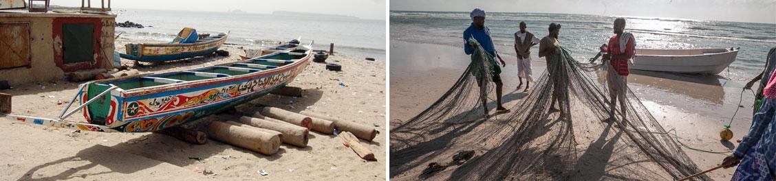 Dakar Coast: Boat and Fishermen