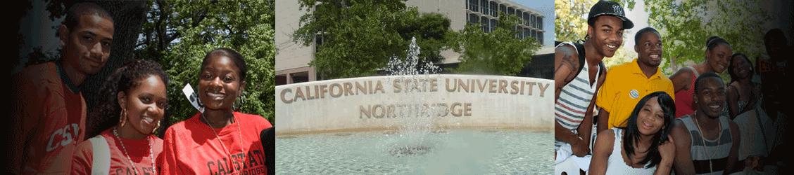 Banner with multiple images of African American students at CSUN events