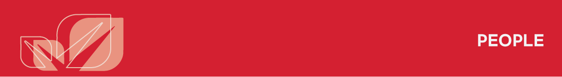 People banner with red background