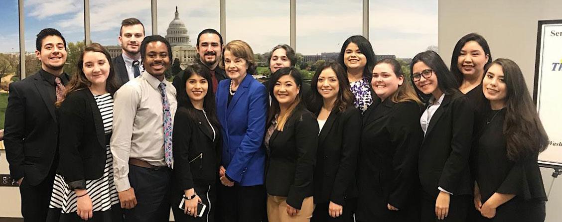 Spring 2018 Interns with Sen. Diane Feinstein