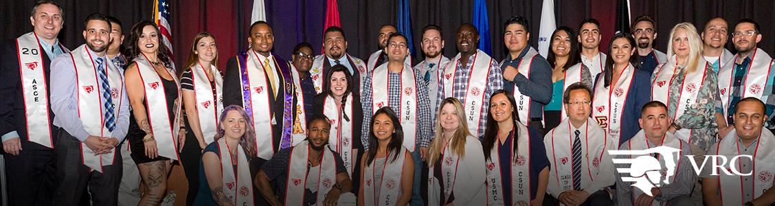 Group photo of veteran graduates