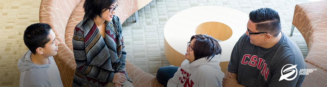 Students in the USU Sol Center Lobby