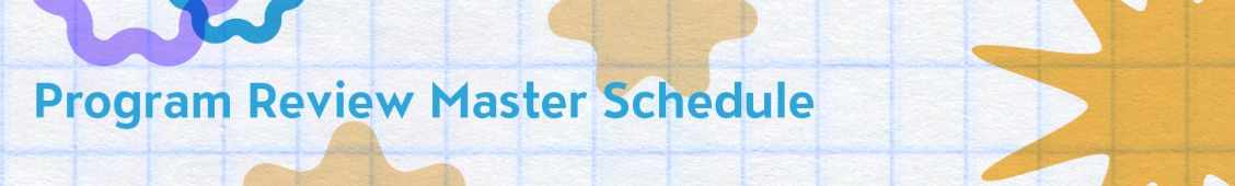 Program Review Master Calendar Banner