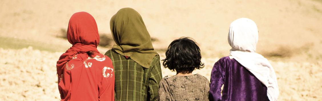Four Afgan women refugees.