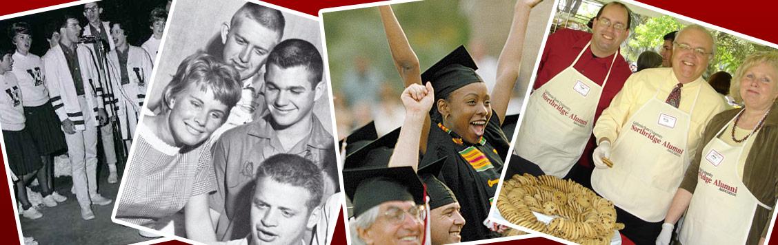 Montage of various archive photos of CSUN Alumni.