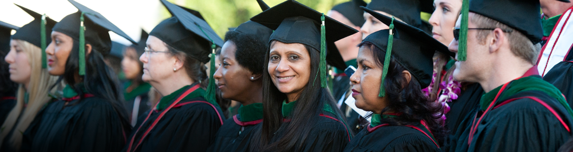 students at commencement