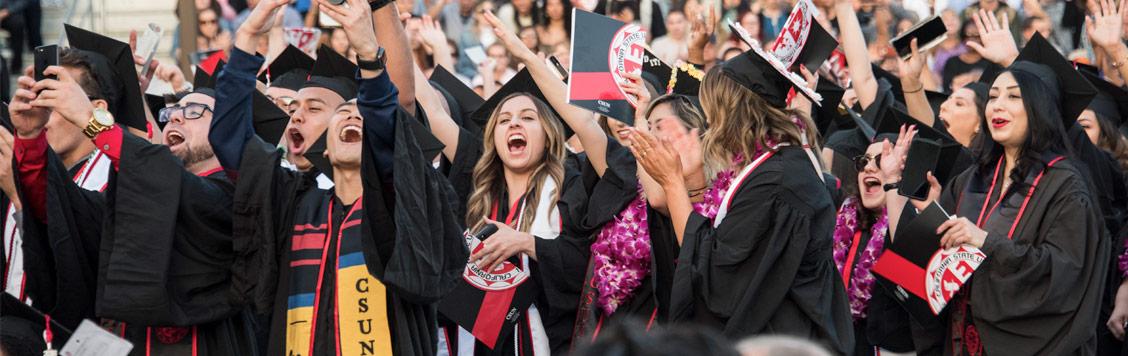 Happy CSUN graduating students.