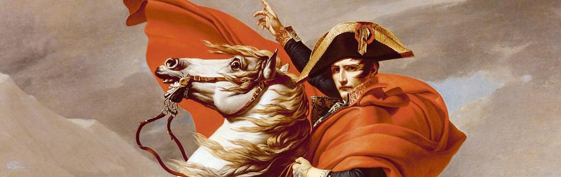 Napoleon riding a horse