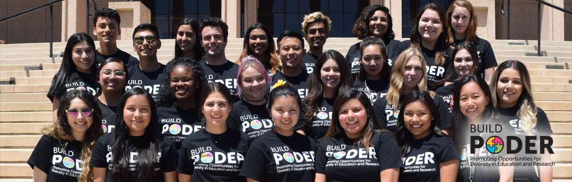 group of build Poder students infront of oviatt library 