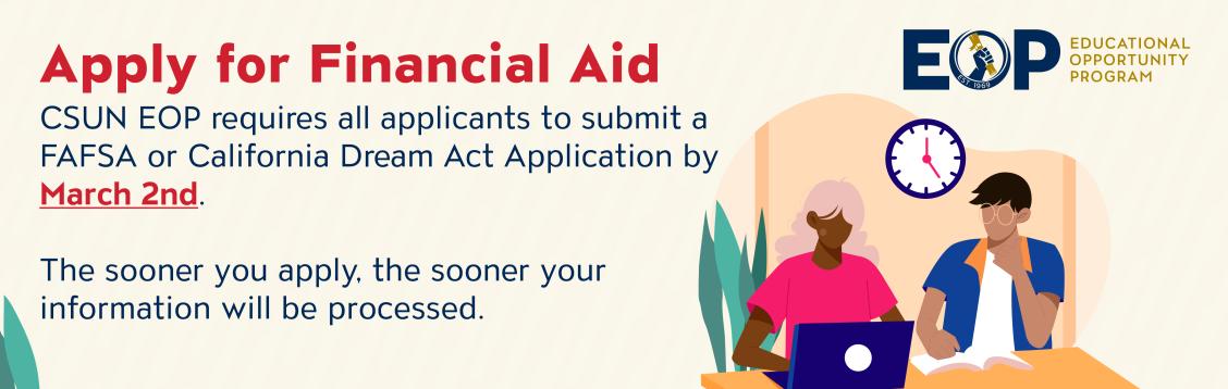 EOP Admissions Financial Aid Announcement Slider