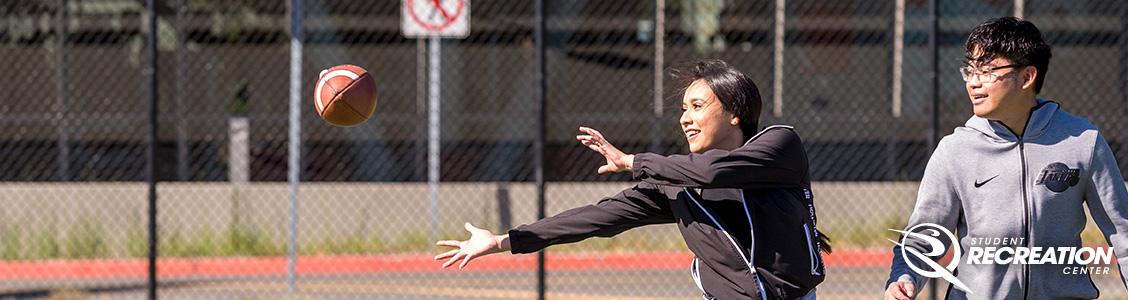 CSUN students playing intramural football