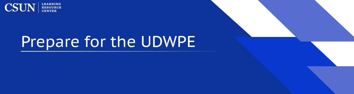 Prepare for the UDWPE image