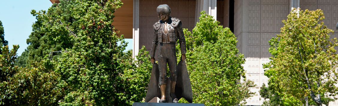 Matador Statue in front of Oviatt Library 