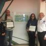 David Boyns and Diane Stephens proudly display their Patriot Awards