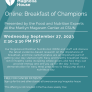 Online: Breakfast of Champions Presented by the Food and Nutrition Experts at the Marilyn Magaram Center at CSUN Wednesday September 27, 2023 2:30-3:30 PM PST