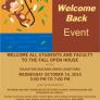 ESAC Fall Welcome Back Event 2015 flyer