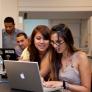 Students work on laptop
