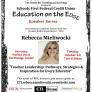 Education on the Edge speaker series - Rebecca Mieliwocki, October 1st, 7-8:30 PM, Northridge Center