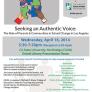 Flyer for the Seeking an Authentic Voice event