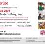 Fall 2021 Masters program