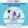 CSUN &amp; EOP application Q&amp;A session