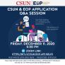 CSUN &amp; EOP application Q&amp;A session Dec. 11