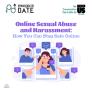 Project DATE presents Online Sexual Abuse and Harassment: How You Can Stay Safe Online [image: five social media pages, with the woman in the center page being pointed at by people and hands from the 4 pages surrounding it.]