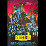 Streets of Fire poster featuring a drawing of man with a rifle in one hand and a woman in the other