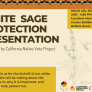 Flyer for White Sage Protection Presentation with event details