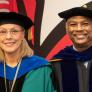 Photo of President Harrison and Dean Subramaniam